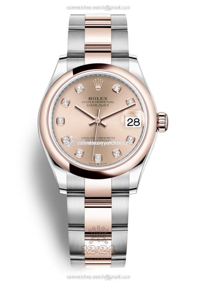Rolex Datejust Watch 278241-0023 31 mm Stainless steel Pink gold Case Pink Dial