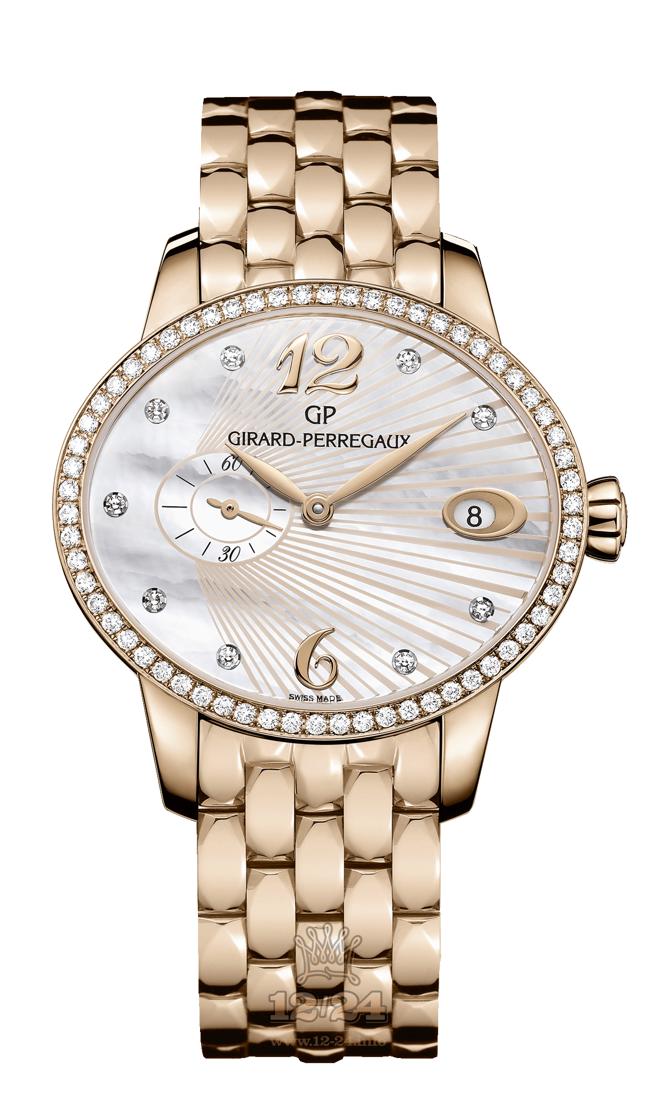 Girard Perregaux Cats Eye Watch 80484D52A763-52A 35 mm Pink gold Case White Dial