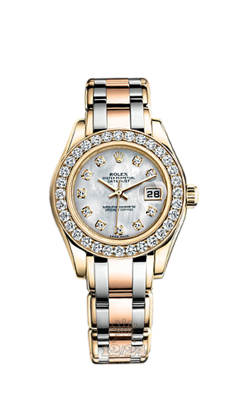 Rolex Pearlmaster Watch 80298-0022 29 mm Yellow gold Case White Dial