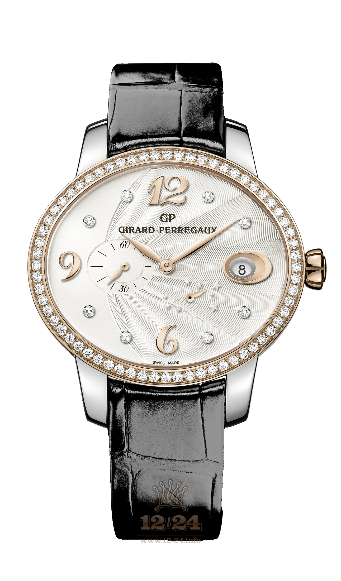 Girard Perregaux Cats Eye Watch 80486D56A162-CK6A 38 mm Steel / Pink gold Case Silver Dial