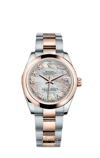 Rolex Datejust Watch 178241-0059 31 mm Steel / Pink gold Case White Dial