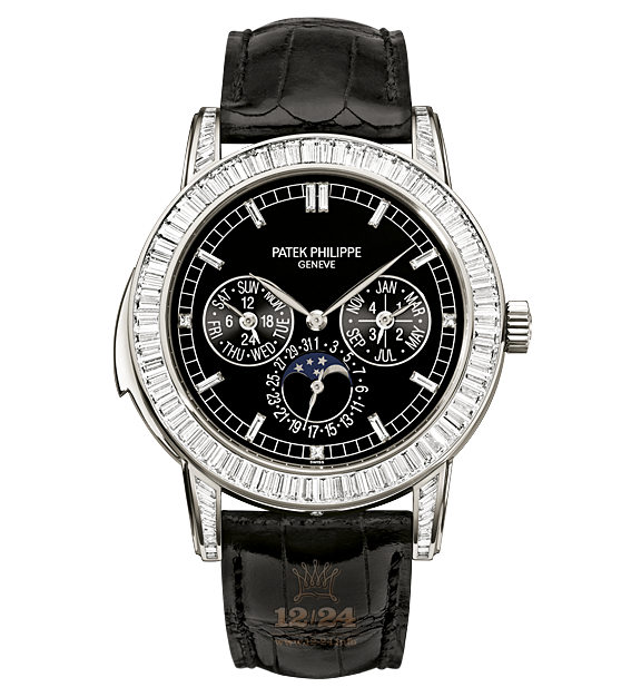 Patek Philippe Grand Complications Watch 5073P-001 42 mm Platinum Case Black Dial