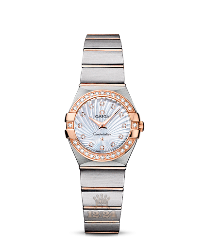 Omega Constellation Watch 123.25.24.60.55.002 24 mm Steel / Pink gold Case White Dial