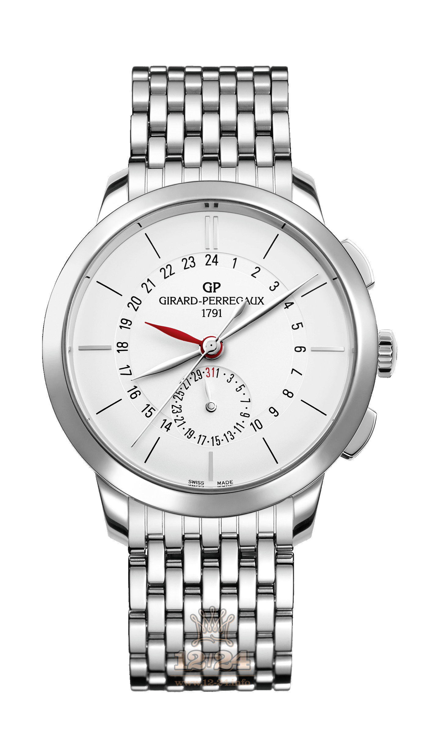 Girard Perregaux 1966 Watch 49544-11-132-11A Stainless steel Case Silver Dial