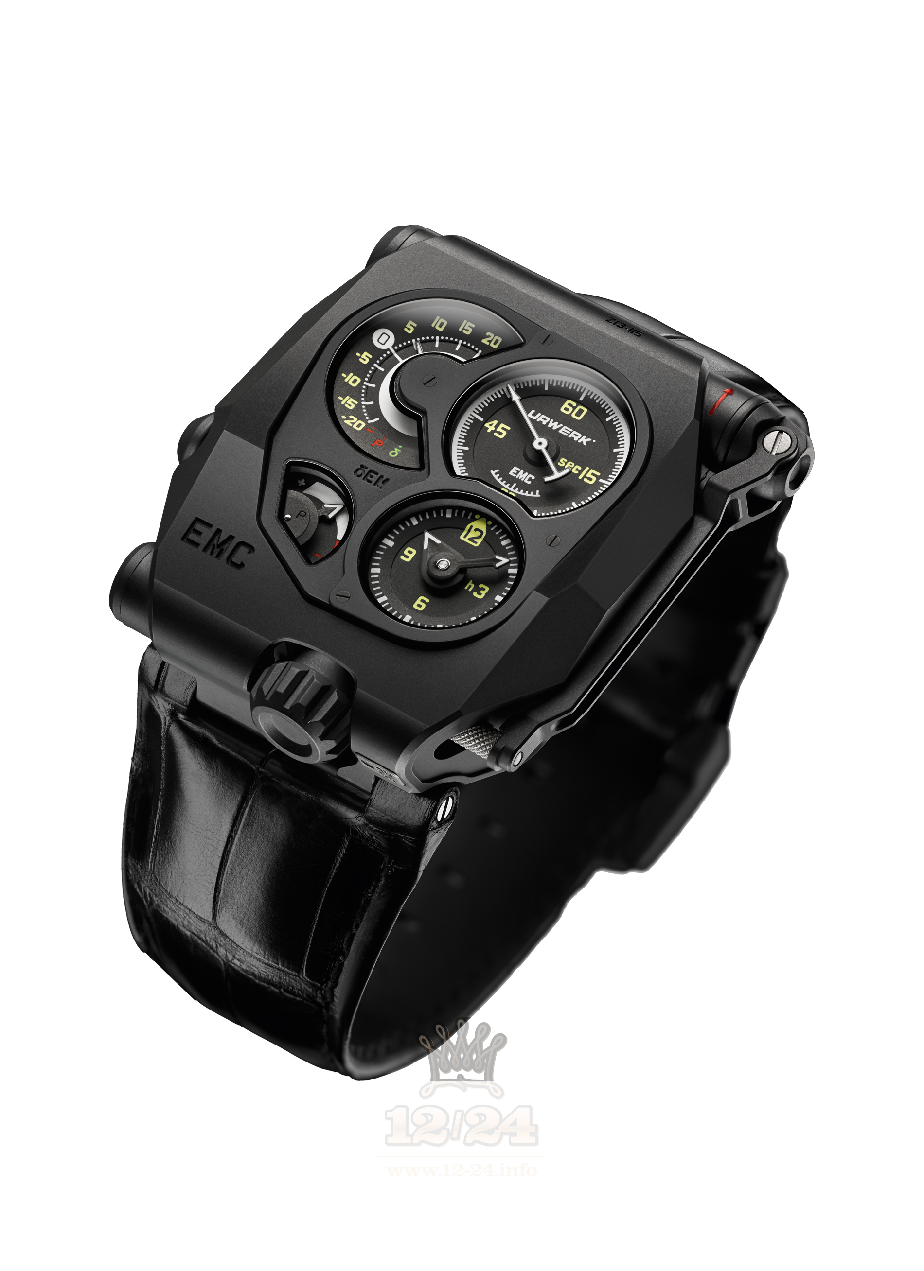 Urwerk EMC Watch EMC BLACK 43 mm Stainless steel Titanium Case Black Dial