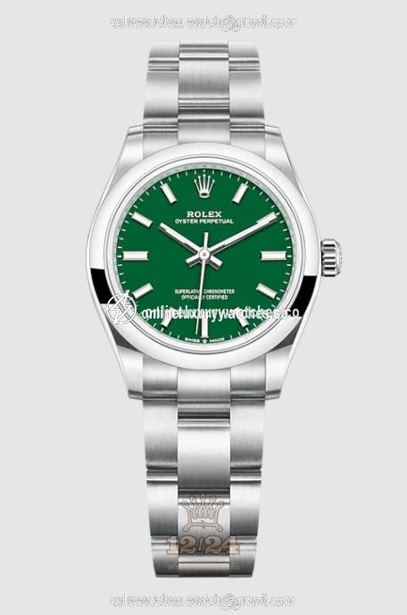 Rolex Oyster Perpetual Watch 277200-0006 31 mm Stainless steel Case Green Dial