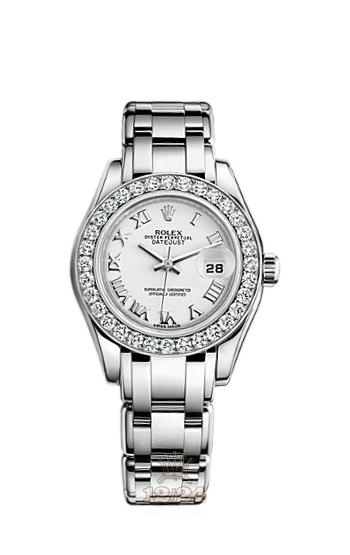 Rolex Pearlmaster Watch 80299-0030 29 mm White gold Case White Dial