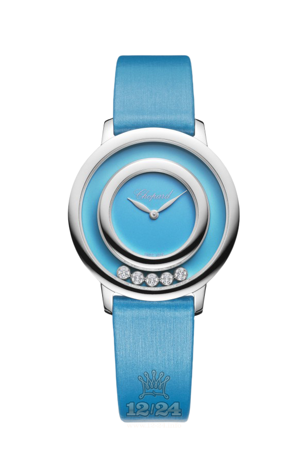 Chopard Happy Diamonds Watch 209429-1104 32 mm White gold Case Blue Dial
