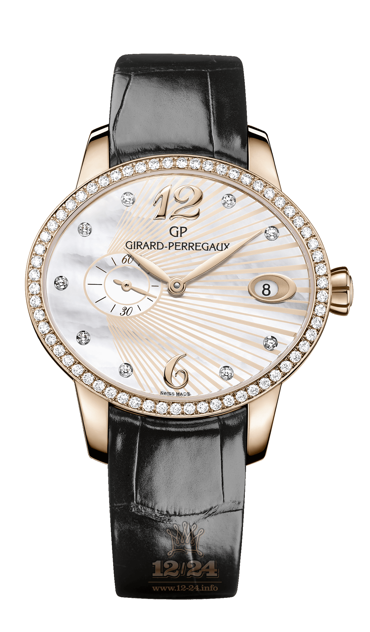 Girard Perregaux Cats Eye Watch 80484D52A763-BK6B 35 mm Pink gold Case White Dial