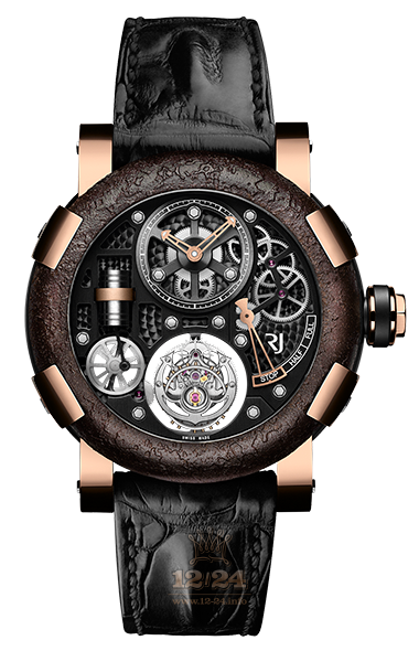 Romain Jerome Sea Watch RJ.T.TO.SP.004.02 Stainless steel Pink gold Titanium PVD coating Case Black Silver Dial