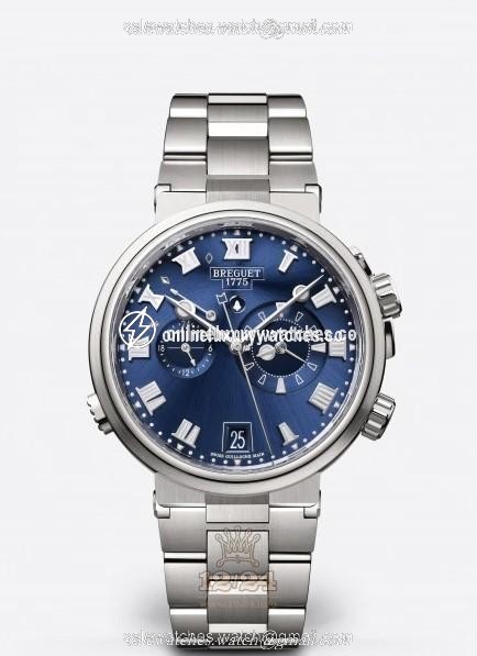Breguet Marine Watch 5547TI/Y1/TZ0 40 mm Titanium Case Dark blue Dial