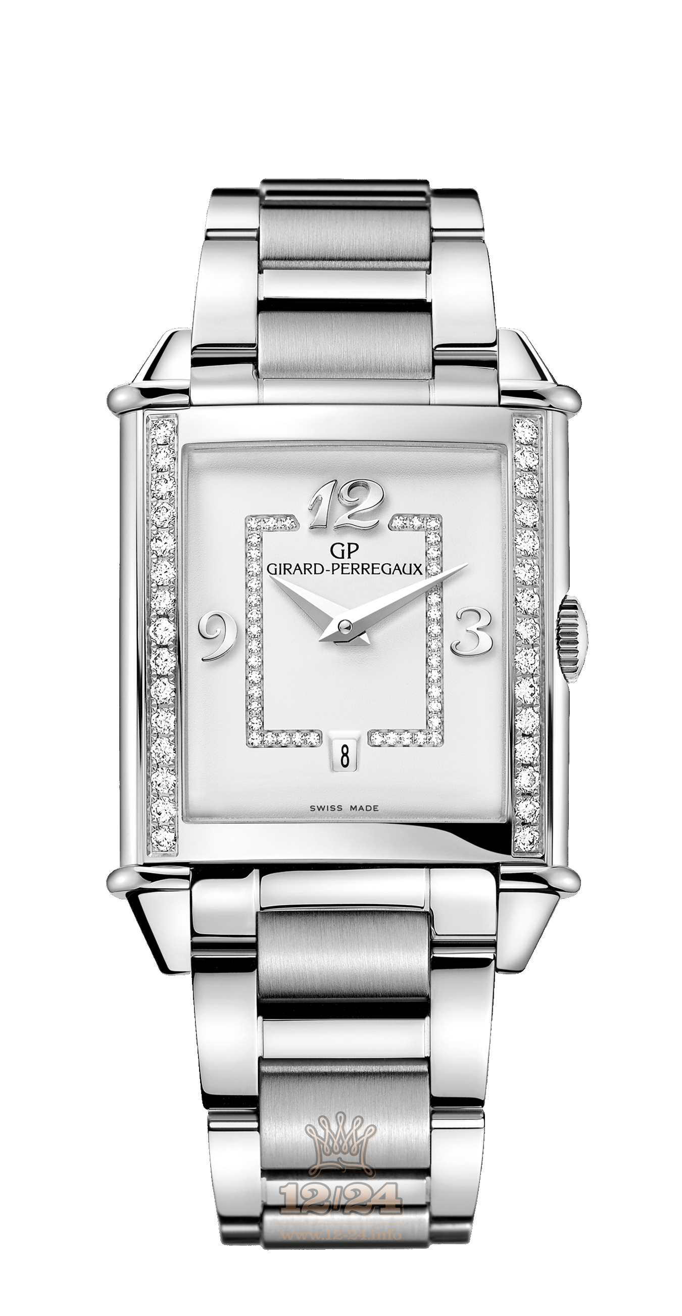 Girard Perregaux Vintage 1945 Watch 25860D11A1A1-11A 28 mm Stainless steel Case Silver Dial
