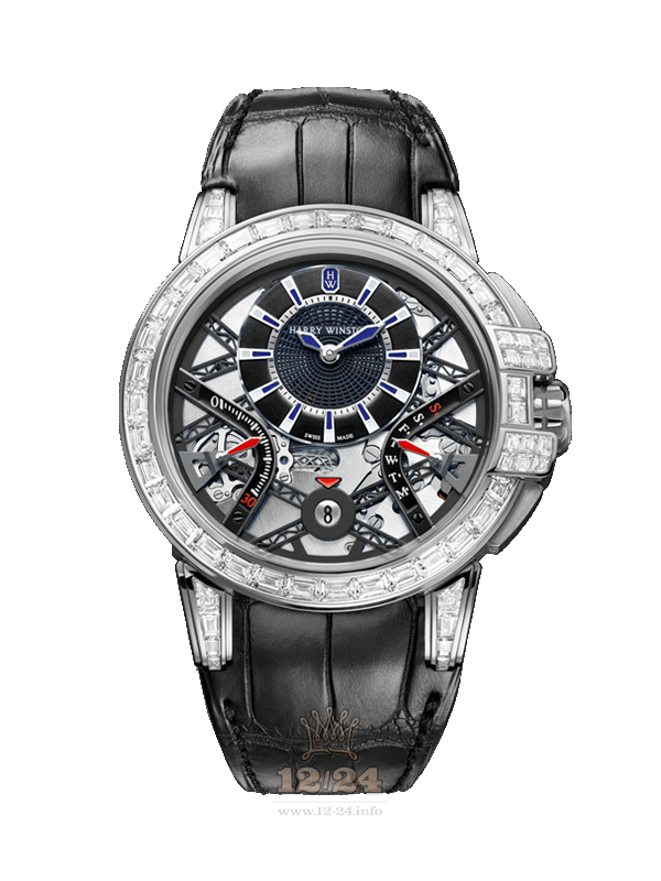 Harry Winston The Ocean Collection Watch OCEABI42WW001 42 mm White gold Case Black Silver Dial