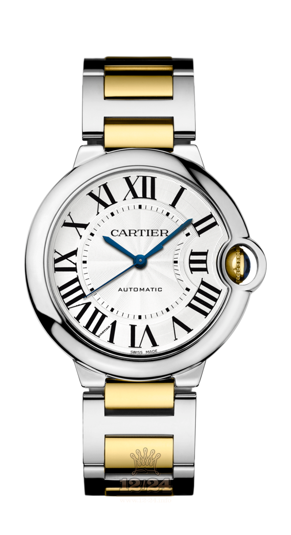 Cartier Ballon Bleu de Cartier Watch W2BB0012 36 mm Steel / Yellow gold Case Silver Dial