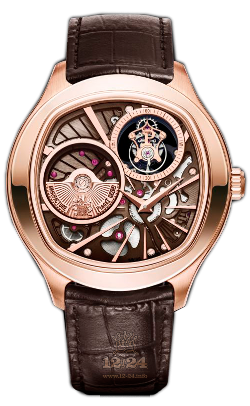 Piaget Black Tie Watch G0A39042 47 mm Pink gold Case Golden Dial