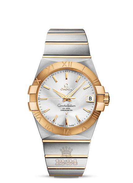 Omega Constellation Watch 123.20.38.21.02.002 38 mm Steel / Yellow gold Case Silver Dial