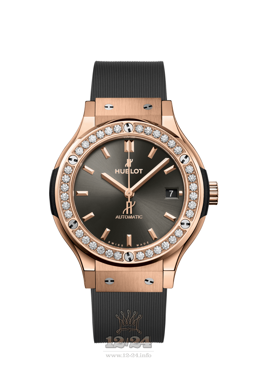 Hublot Classic Fusion Watch 565.OX.7081.RX.1204 38 mm Pink gold Case Gray Dial