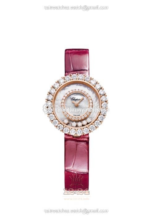 Chopard Happy Diamonds Watch 205369-5001 29 mm Pink gold Case White Dial