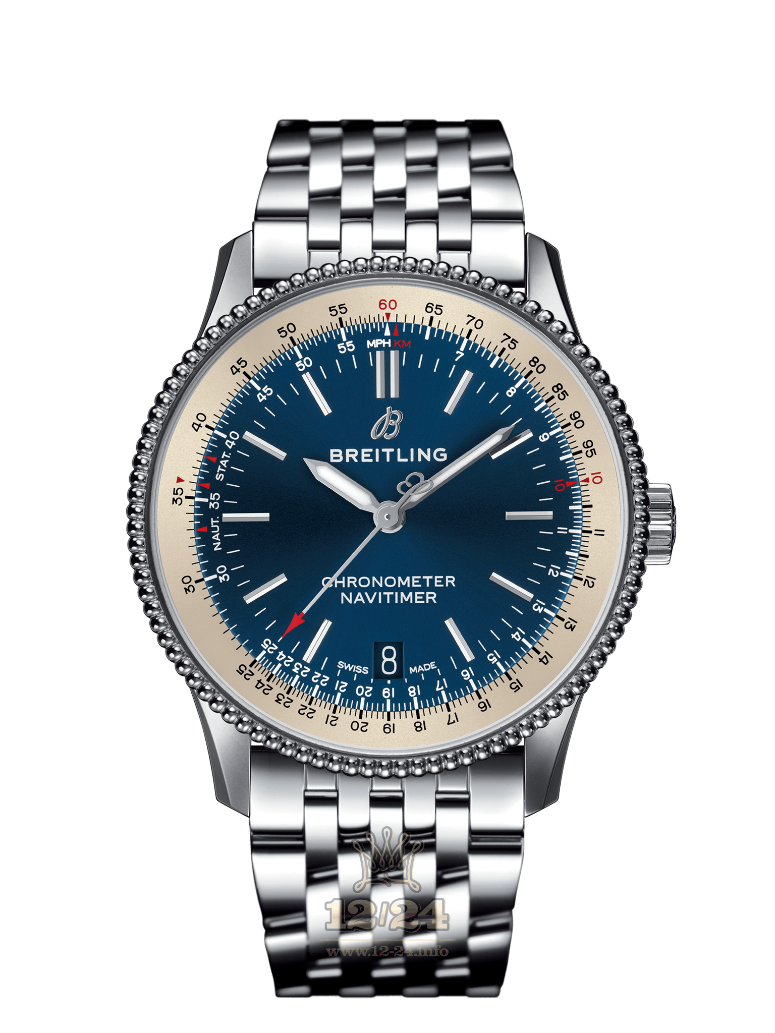 Breitling Navitimer Watch A17325241B1A1 38 mm Stainless steel Case Dark blue Dial