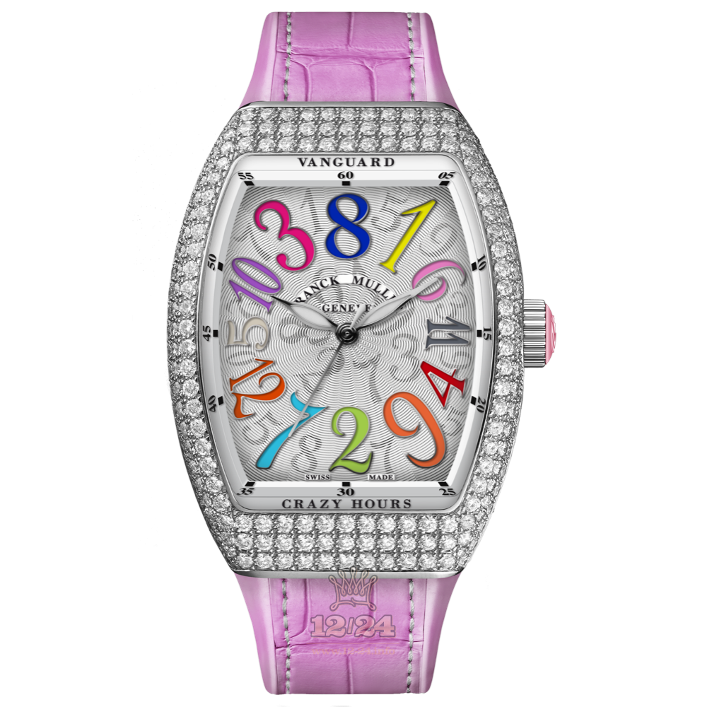 Franck Muller Vanguard Watch V 35 CH COL DRM D RS 35 mm White gold Case Silver Dial