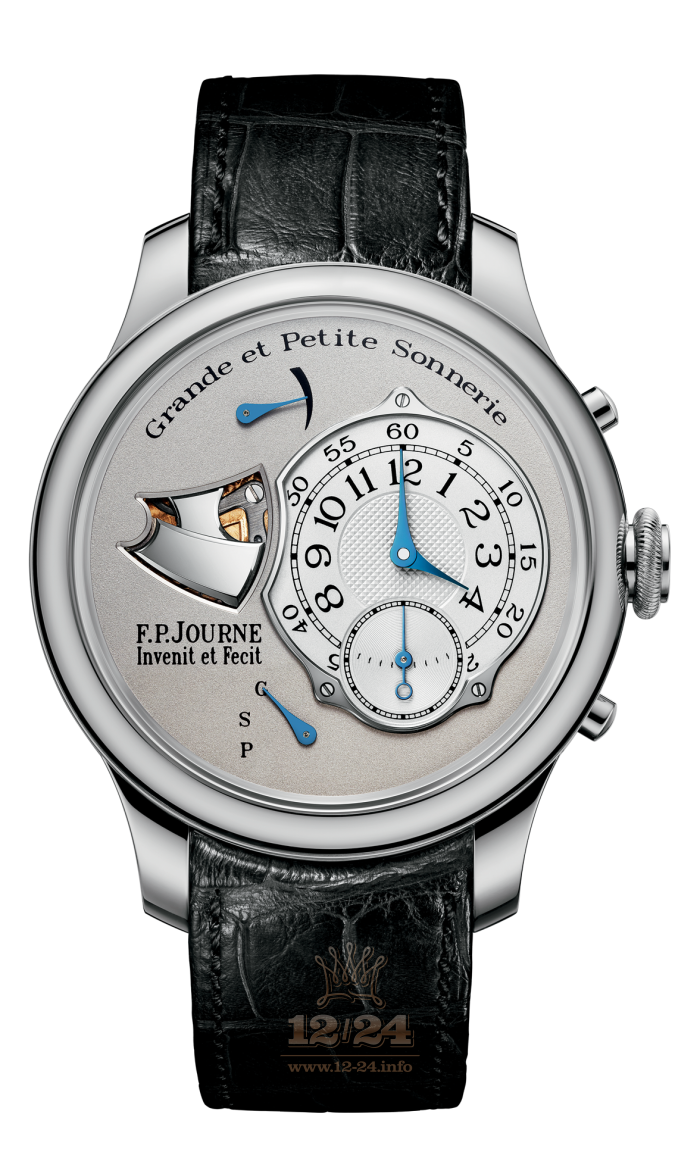 F.P.Journe Souveraine Watch FPJ-Co-Souveraine-Sonnerie-CuirSt 42 mm Stainless steel Case Silver Dial