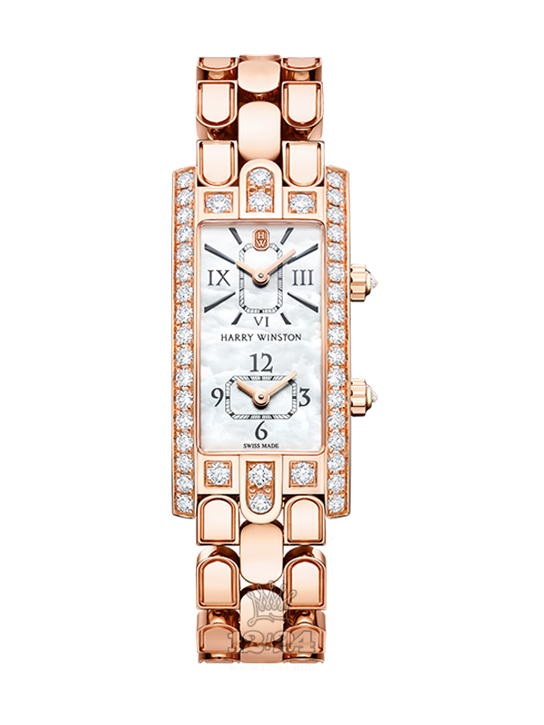 Harry Winston The Avenue Collection Watch AVCQTZ19RR002 19 mm Pink gold Case White Dial