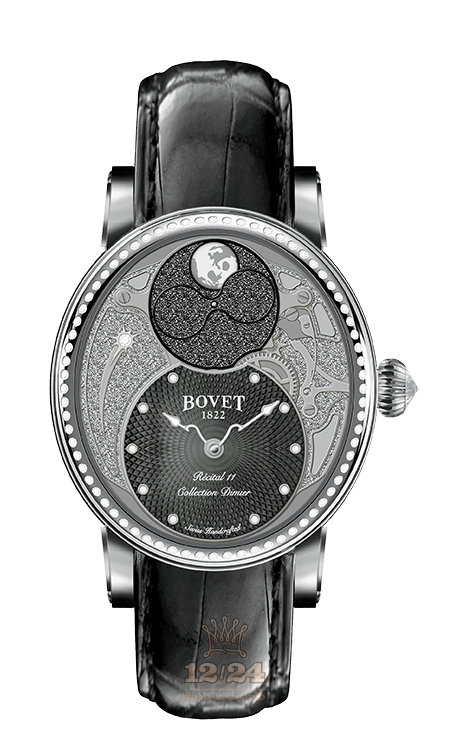 Bovet Dimier Watch R110002-SD1 41 mm White gold Case Black Silver Dial