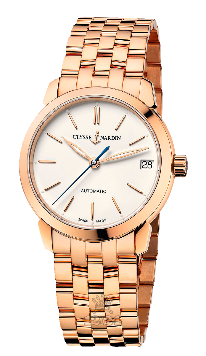 Ulysse Nardin Classic Watch 8106-116-8/90 31 mm Pink gold Case White Dial