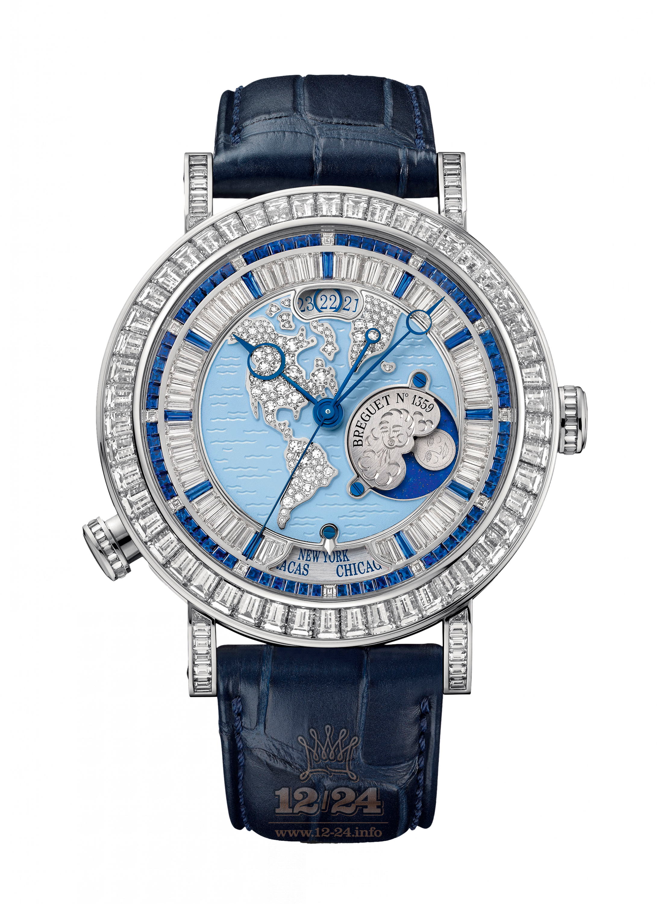 Breguet Classique Watch 5719PT/US/9ZV/DD0D 46 mm Platinum Case Silver Blue Painted Dial