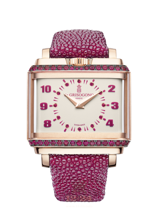 de Grisogono New Retro Women Watch NRW-S07 Pink gold Case Beige Dial