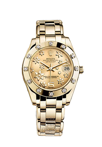 Rolex Pearlmaster Watch 81318-0037 34 mm Yellow gold Case Yellow Dial