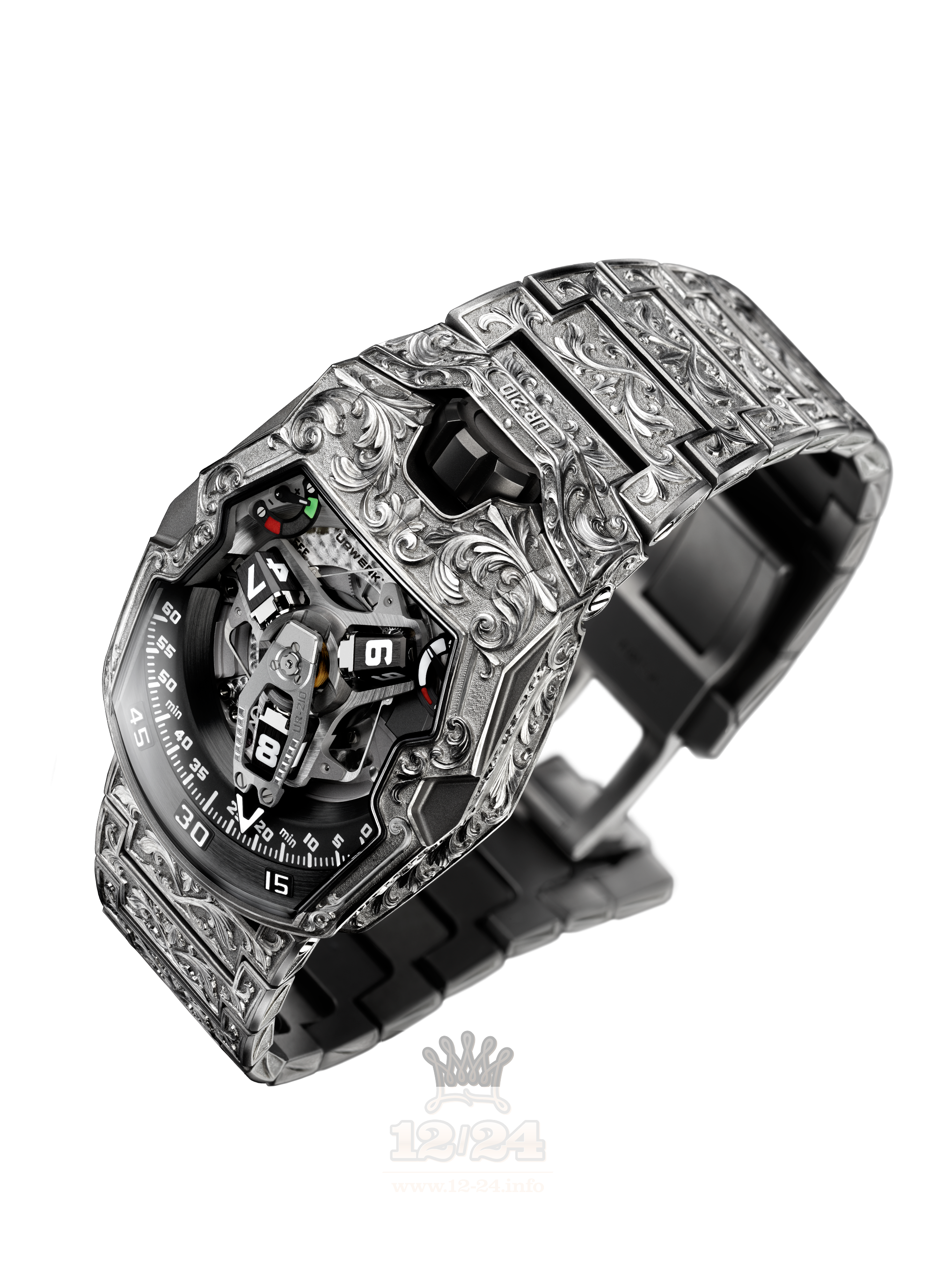Urwerk UR-210 Watch UR-210 Amadeus 44 mm Stainless steel Titanium Case Black Gray Silver Dial