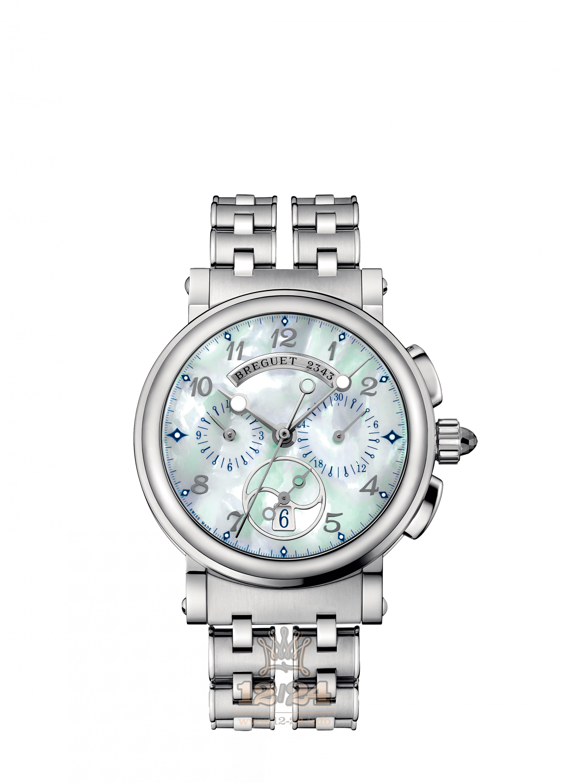 Breguet Marine Watch 8827ST/5W/SM0 35 mm Stainless steel Case White Blue Dial