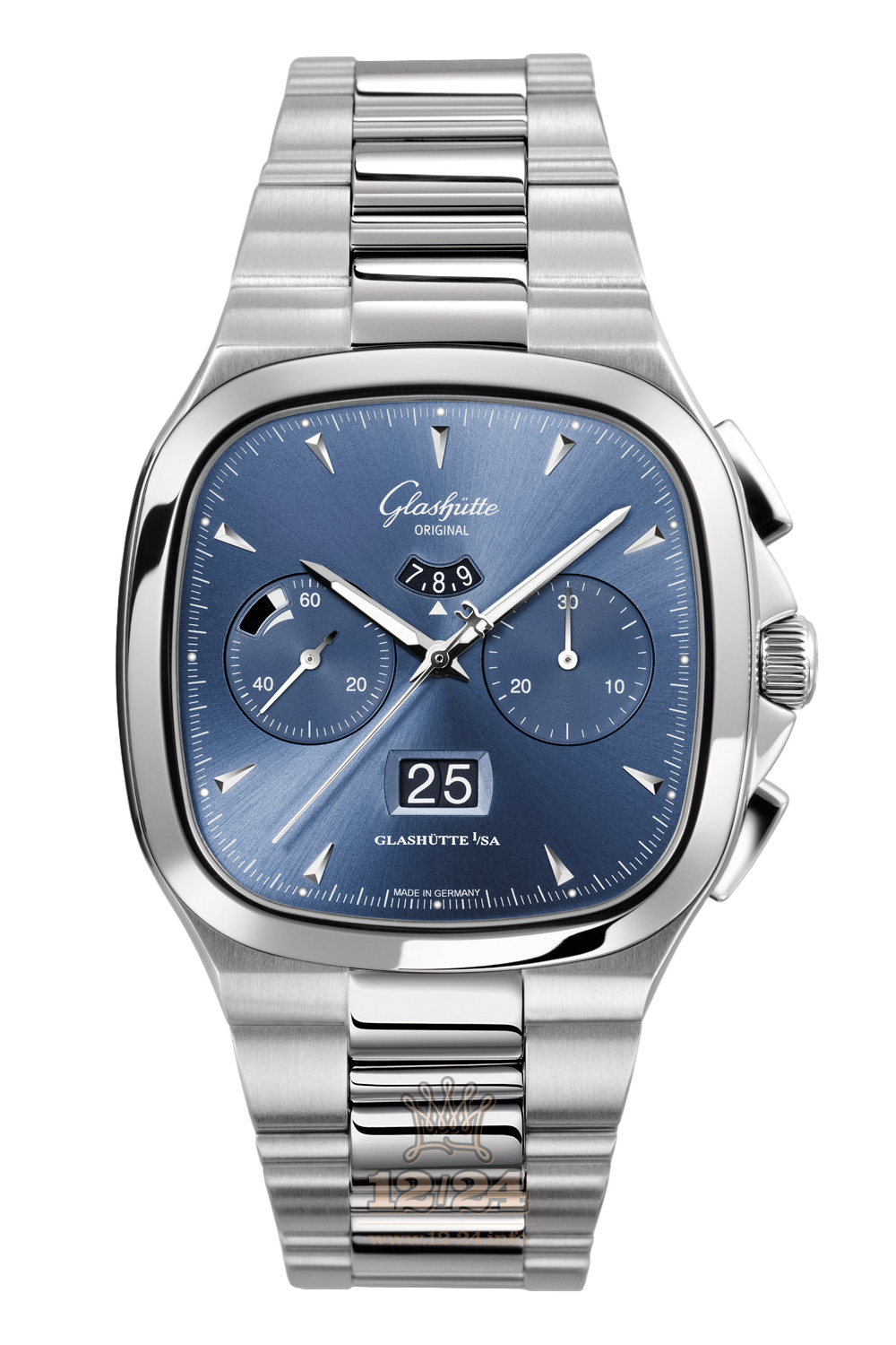 Glashutte Vintage Watch 1-37-02-03-02-70 40 mm Stainless steel Case Dark blue Dial