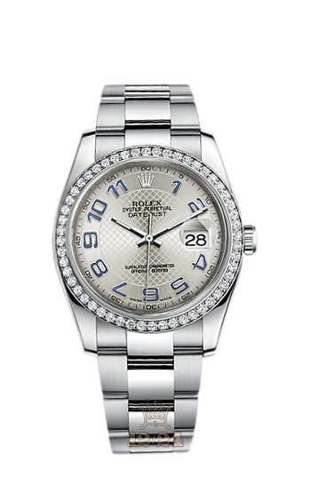 Rolex Datejust Watch 116244-0075 36 mm Steel / White gold Case Silver Dial