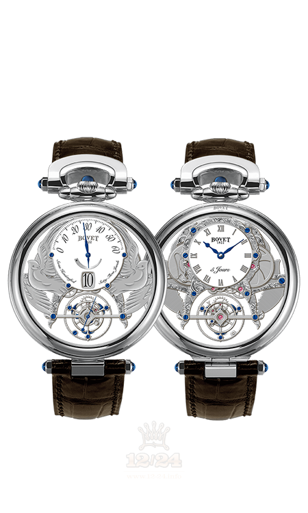 Bovet Fleurier Grandes Complications Watch AIVS006 44 mm White gold Case White Gray Dial