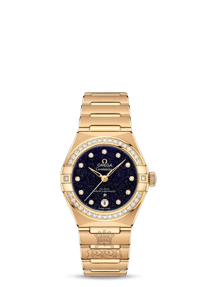 Omega Constellation Watch 131.55.29.20.53.002 29 mm Yellow gold Case Dark blue Dial