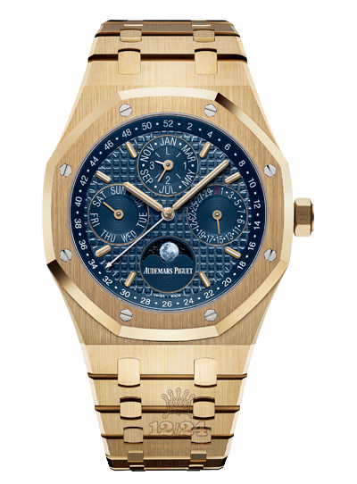 Audemars Piguet Royal Oak Watch 26574BA.OO.1220BA.01 41 mm Yellow gold Case Dark blue Dial
