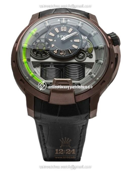 HYT H1 Watch 148-TB-21-GF-RU.485067 Titanium DLC coating Case Black Dial