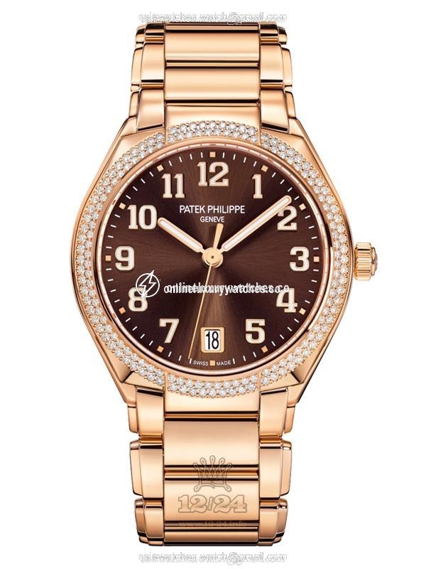 Patek Philippe Twenty~4 Watch 7300-1200R-001 36 mm Pink gold Case Brown (chocolate) Dial