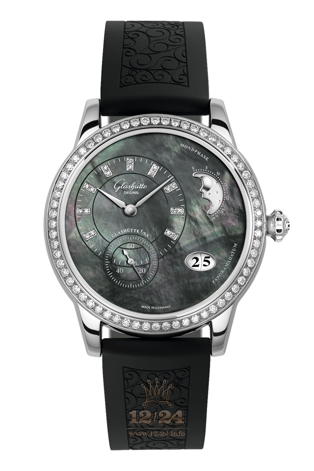 Glashutte Ladies Watch 1-90-12-02-12-04 39 mm Stainless steel Case Gray Dial