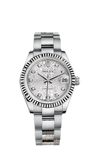 Rolex Datejust Watch 178274-0029 31 mm Steel / White gold Case Silver Dial
