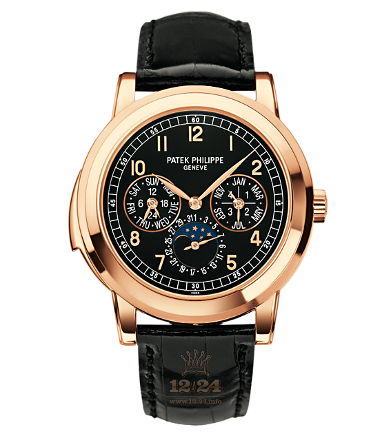 Patek Philippe Grand Complications Watch 5074R-001 42 mm Pink gold Case Black Dial