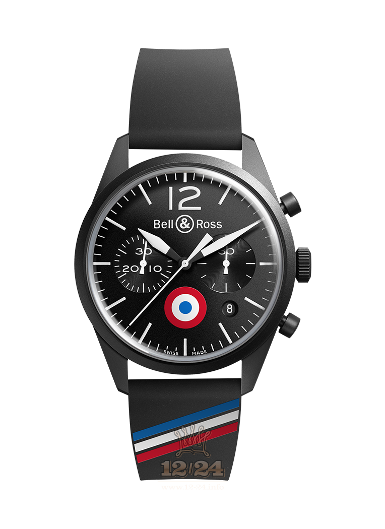 Bell & Ross Vintage Watch BRV126-BL-CA-CO/FR 41 mm Stainless steel PVD coating Case Black Dial