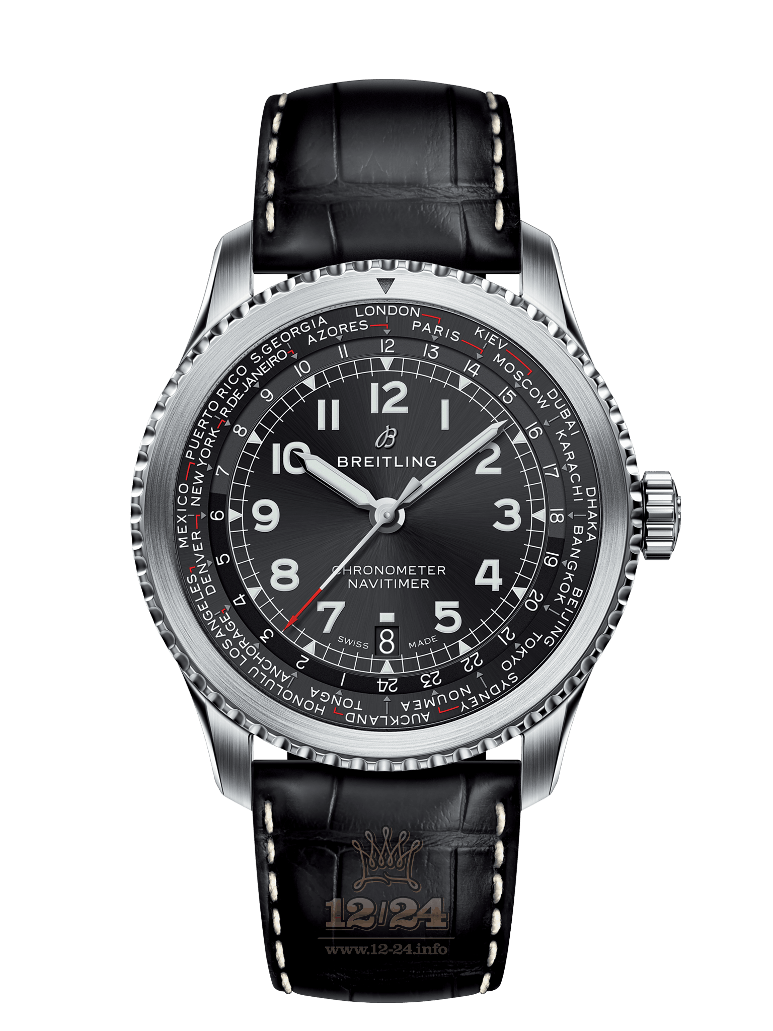 Breitling Navitimer Watch AB3521U41B1P1 43 mm Stainless steel Case Black Dial