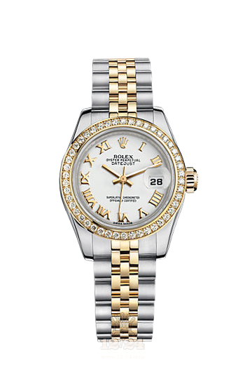 Rolex Lady-Datejust Watch 179383-0013 26 mm Steel / Yellow gold Case White Dial