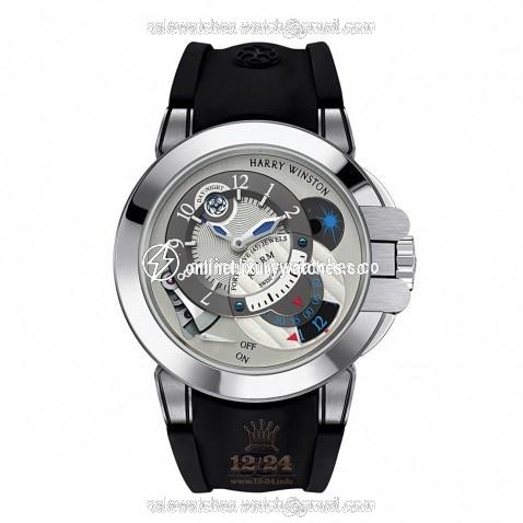Harry Winston The Ocean Collection Watch OCEMAL44WZ002 44 mm White gold Case Silver Dial