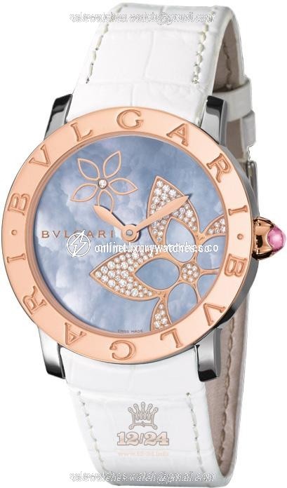 Bvlgari Bvlgari Bvlgari Watch 101896 33 mm Steel / Pink gold Case Blue Dial