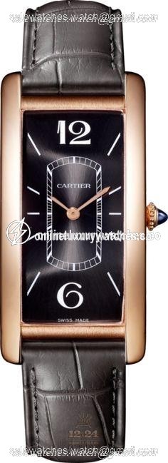 Cartier Tank Watch WGTA0025 46 mm Pink gold Case Black Dial