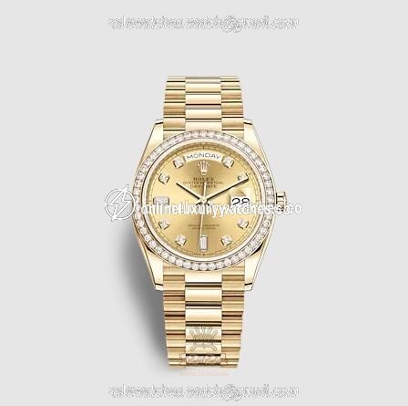 Rolex Day-Date Watch 128348rbr-0008 36 mm Yellow gold Case Yellow Dial